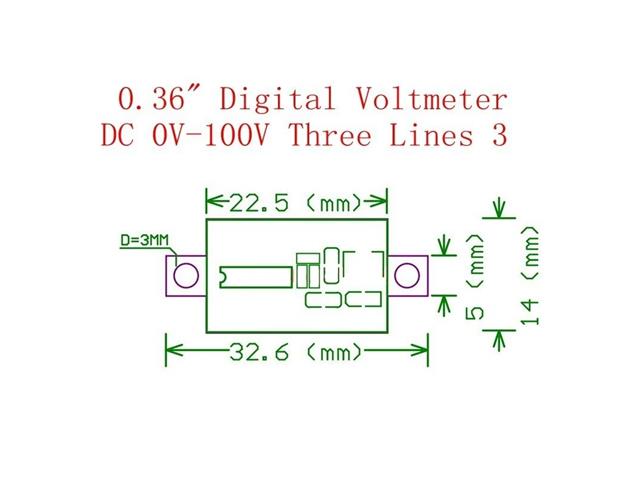 DPM MINI DIG VOLTMTR 0-100V RD3W