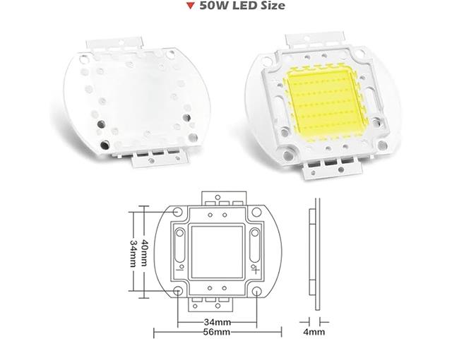 BDD RECT POWER LED WHITE 50W 32V