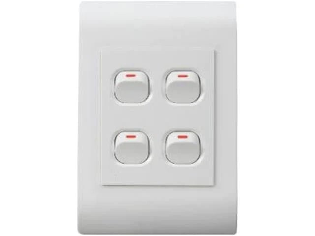 EUREKA SWITCH 4 LEVER 4X2 - Electrical Fittings -
