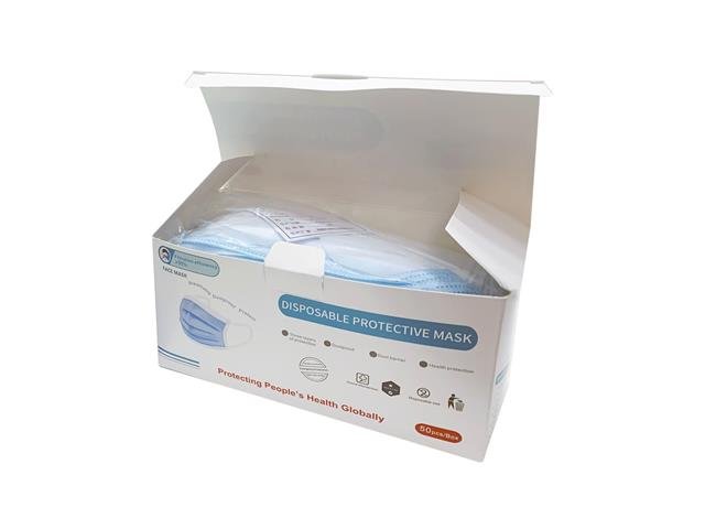 FACE MASK 3-PLY DISPOSABLE - PPE & COVID Products -