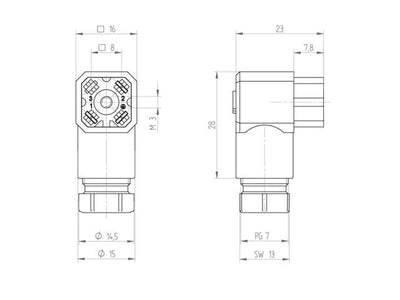 G20W3F BLACK - Power Connectors -