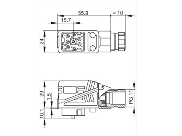 GO610WF BK - Rectangular Connectors -