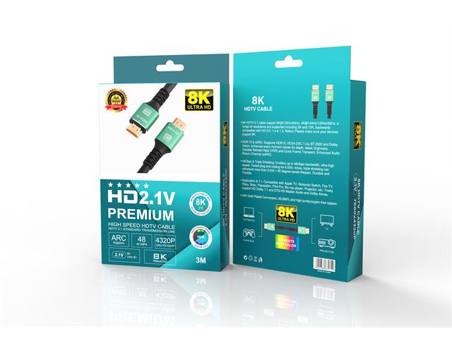 HDMI-HDMI 3M 8K PREMIUM PST T1 - Computer Network Leads -