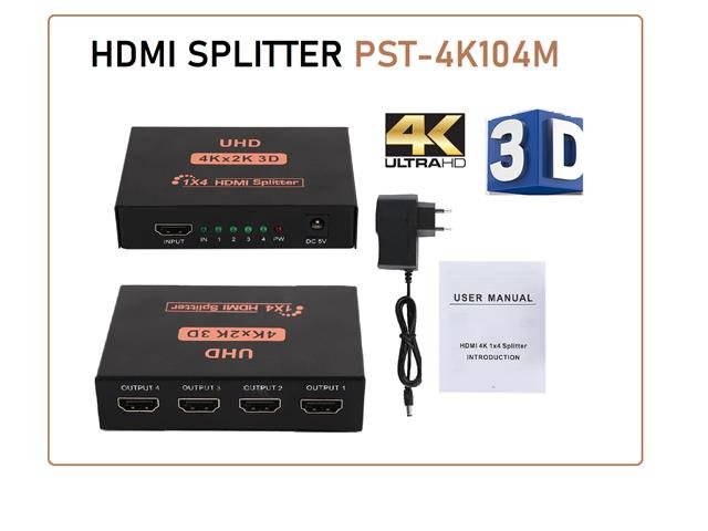 HDMI SPLITTER PST-4K104M - TV, Video & DSTV Accessories -