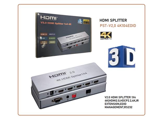HDMI SPLITTER PST-V2,0 4K104EDID - TV, Video & DSTV Accessories -