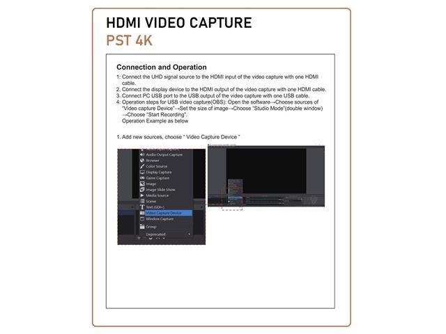 HDMI VIDEO CAPTURE PST 4K - TV, Video & DSTV Accessories -