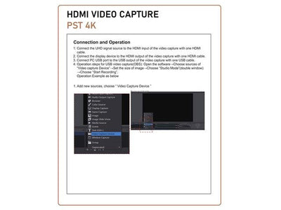 HDMI VIDEO CAPTURE PST 4K - TV, Video & DSTV Accessories -