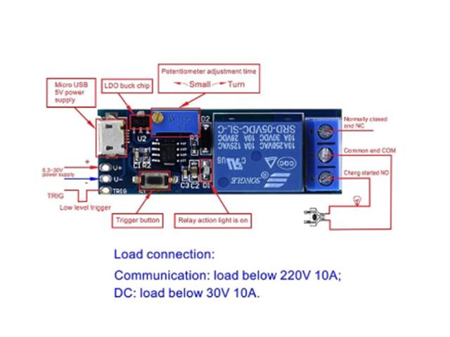 HKD TRIGGER DELAY TIMER WITH USB - Breakout boards / Shields / Modules -