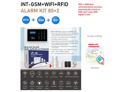 INT-GSM+WIFI+RFID ALARM KIT 80+2 - Alarms & Accessories -