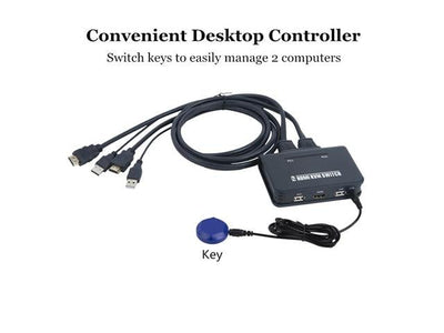 KVM SWITCH HDMI 2 PORT - Network Switches Racks & Accessories -