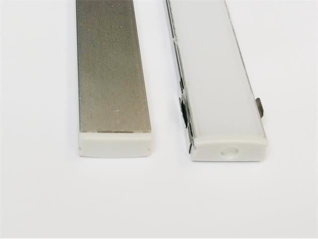 LED ALUM PROF 17X7 SURF FLAT 1MT - LED Accessories -