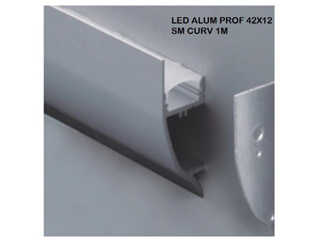 LED ALUM PROF 42X12 SM CURV 1M - LED Accessories -