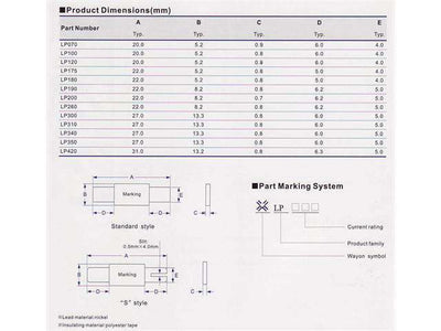 LP200 - Poly Switches -