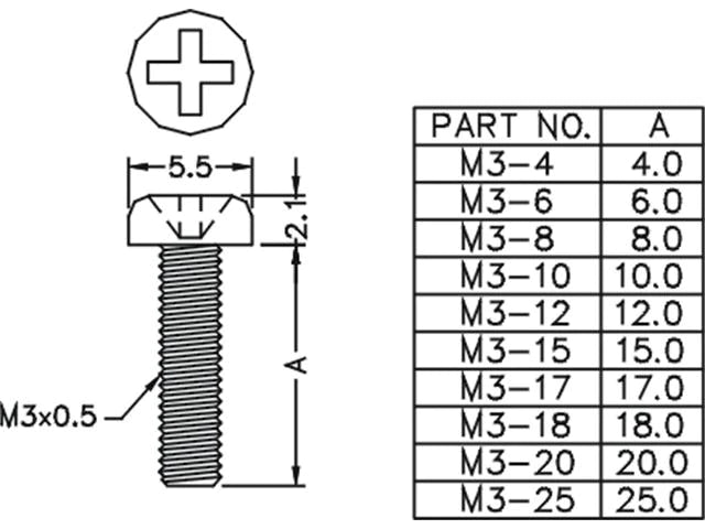 M3-8 - Fasteners Hardware -