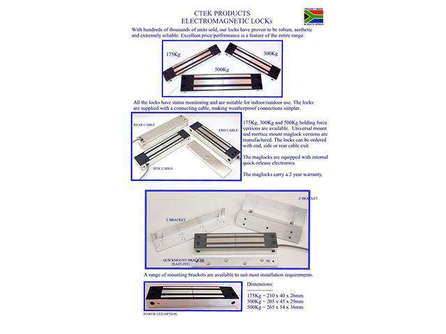 MAG LOCK 300KG-LED - Access Automation -