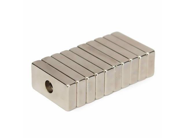 MGT MAGNET 20X10X3 + 4MM CS HOLE - Magnets -