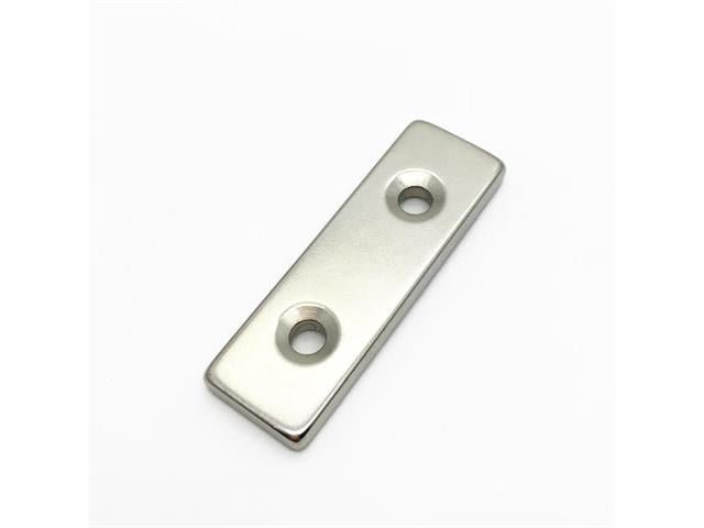 MGT MAGNET 40X20X5+5MM CS HOLES - Magnets -
