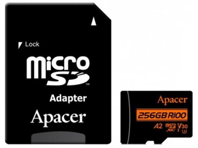 MICRO SD CARD 256GB+ADPT-APACER - Hard Drives & Storage Devices - 8552014563202
