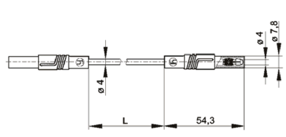 MLS-GG 100/2,5 BLACK - Test Leads & Probes - 934075100 4002044186227