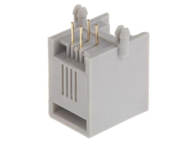 MOD SOCK 4-4USA GY - Computer Connectors -