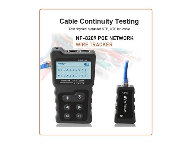 NF-8209 POE NETWORK WIRE TRACKER - LAN/Telecom/Cable Testing -