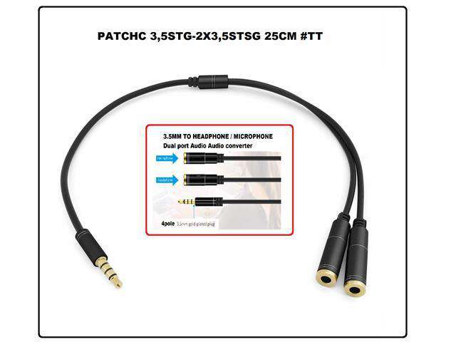 PATCHC 3,5STG-2X3,5STSG 25CM #TT - Audio / Video Leads -