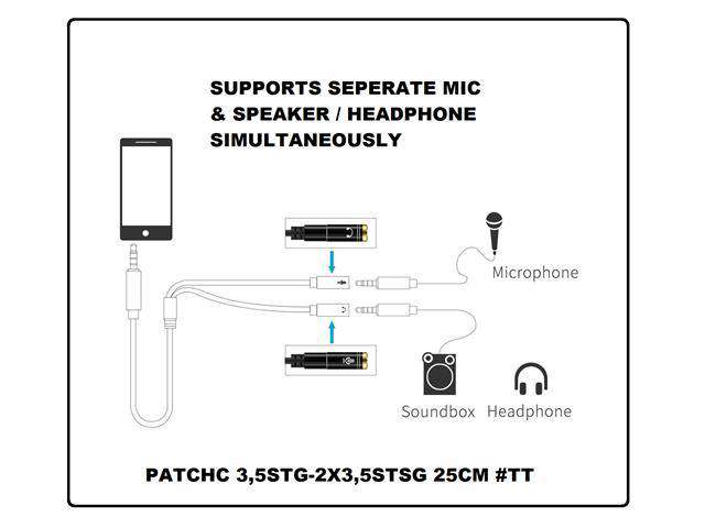 PATCHC 3,5STG-2X3,5STSG 25CM #TT - Audio / Video Leads -