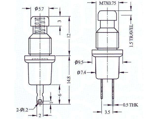 PB11C03 RED - Switches -