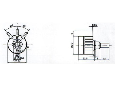 POT WW 3W 1K - Potentiometers, Trimmers & Rheostats -