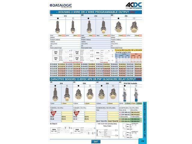 PROXIMITY SENSOR IS-18-C3-03 - Proximity Sensors -