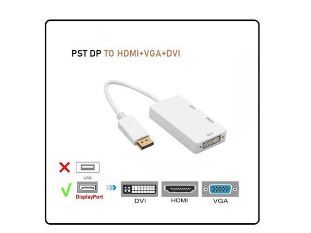 PST DP TO HDMI+VGA+DVI - HDMI / VGA / AV Converters -