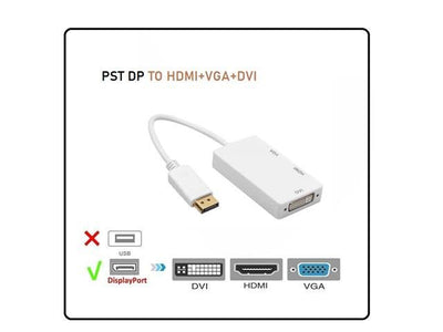 PST DP TO HDMI+VGA+DVI - HDMI / VGA / AV Converters -