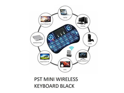 PST MINI WIRELESS KEYBOARD BLACK - Computer Screens, Keyboards & Mouse -
