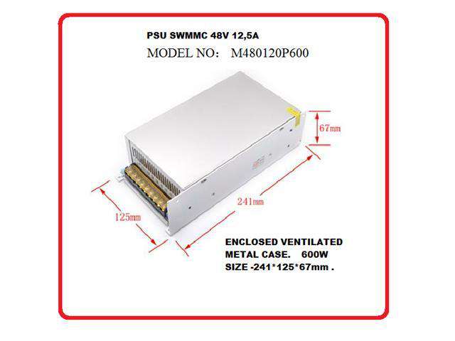 PSU SWMMC 48V 12,5A - Power Supplies -
