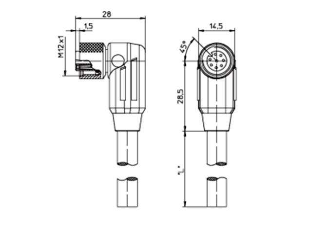 RKWTH 8-299/5M - Actuator/Sensor Cable -