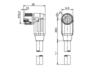 RKWTH 8-299/5M - Actuator/Sensor Cable -