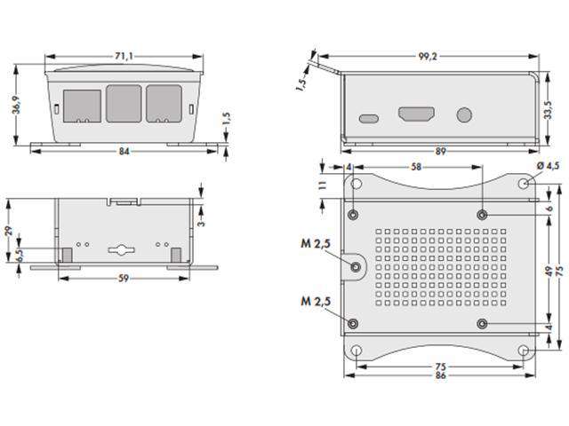 RSP 1 KL BLUE TOP - Internet of things (IoT) Enclosures -