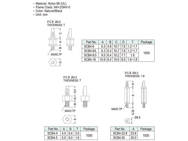 SCB4-6 - PCB Connectors -