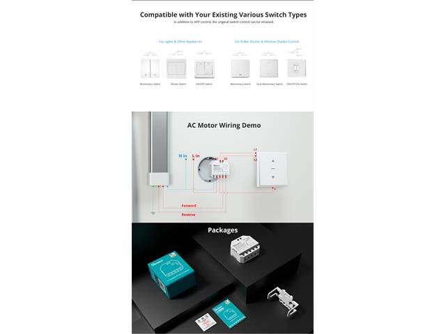 SONOFF DUALR3 WIFI SMART SWITCH - Home Automation -