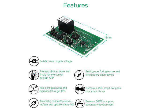 SONOFF SV WIFI AC&DC SWITCH - Home Automation -