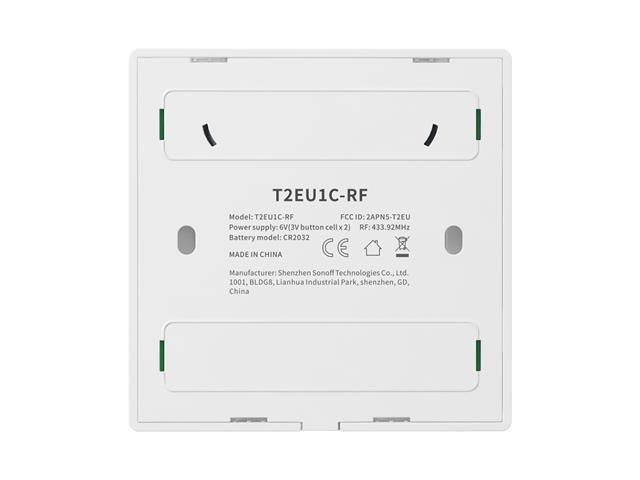 SONOFF T2EU-RF STICKON SWITCH 1W - Home Automation -