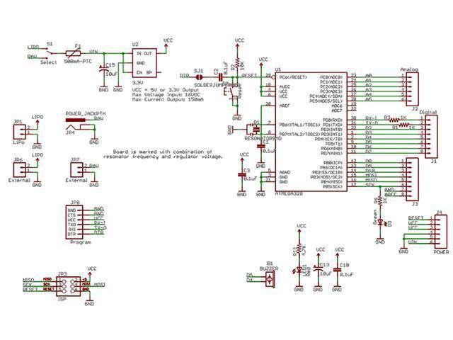 SPF PRO 328 - 5V/16MHZ - Breakout boards / Shields / Modules -