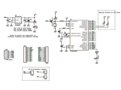 SPF PRO MINI 328-3,3V/8MHZ - Breakout boards / Shields / Modules -