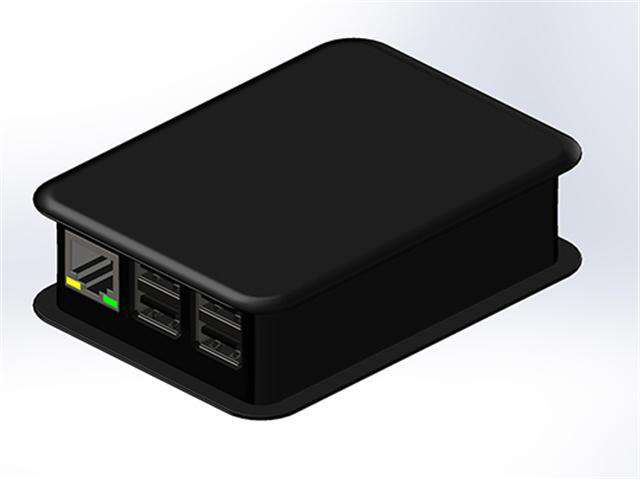 TEKO RASPBERRY PI2/PI3 B ENC BLK - Internet of things (IoT) Enclosures -