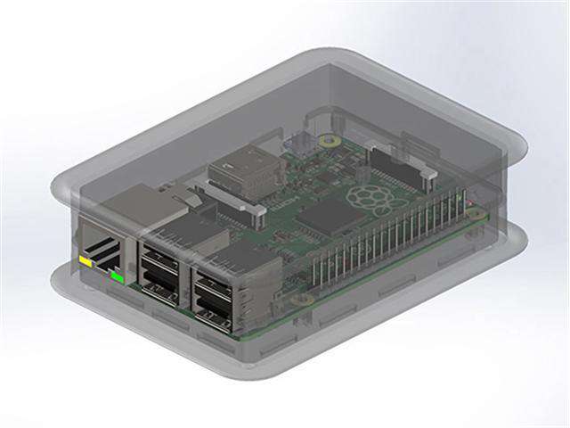 TEKO RASPBERRY PI2/PI3 B ENC CLR - Internet of things (IoT) Enclosures -