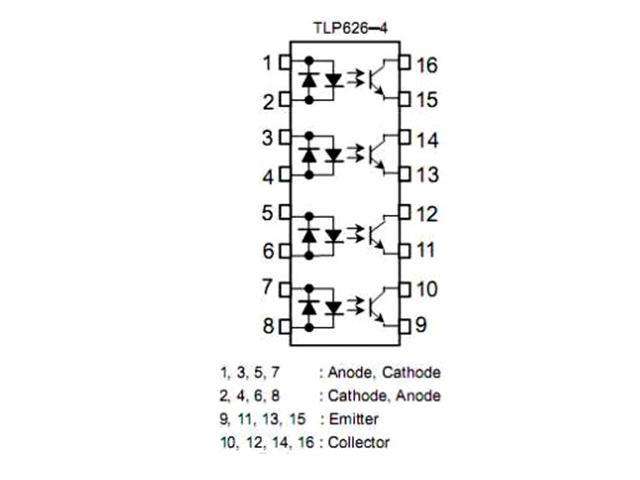 TLP626-4 - Optocouplers, Photodetectors & Photointerrupters -