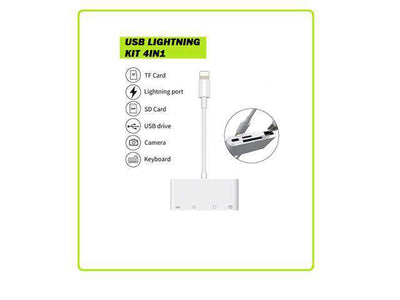 USB LIGHTNING KIT 4IN1 - USB Hubs, Adaptors, & Extenders -