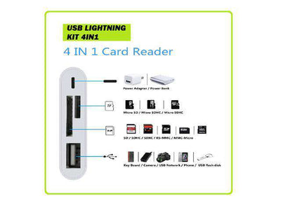 USB LIGHTNING KIT 4IN1 - USB Hubs, Adaptors, & Extenders -