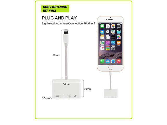 USB LIGHTNING KIT 4IN1 - USB Hubs, Adaptors, & Extenders -