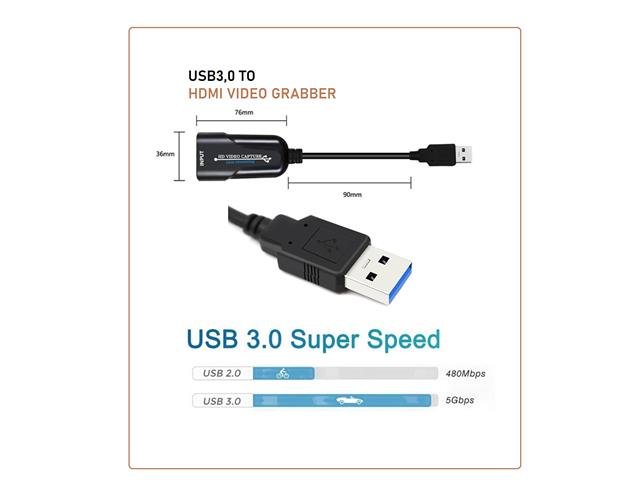 USB3,0 TO HDMI VIDEO GRABBER - HDMI / VGA / AV Converters -